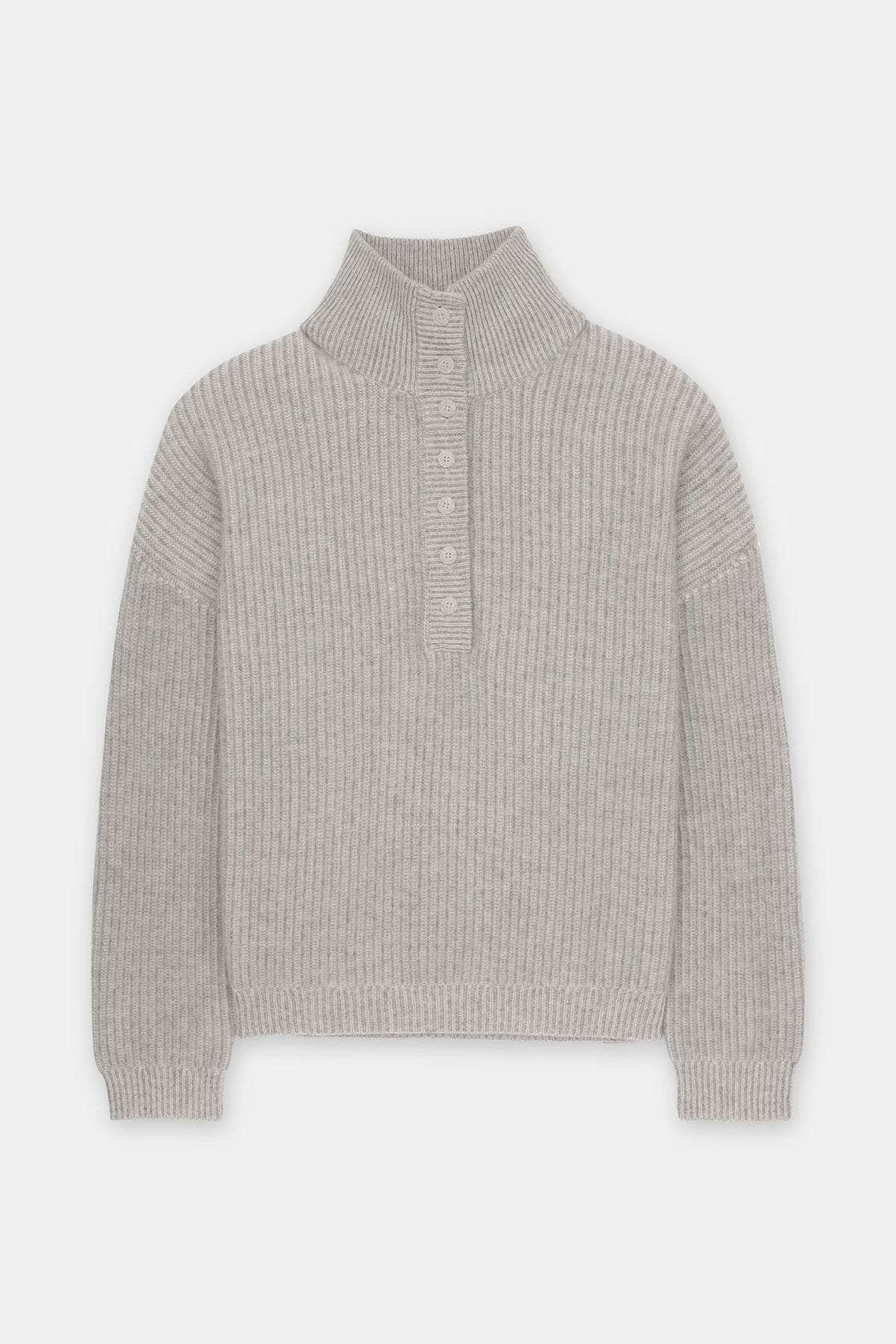 Super Luxe Cashmere Color Plaited High Neck Henley – NAADAM