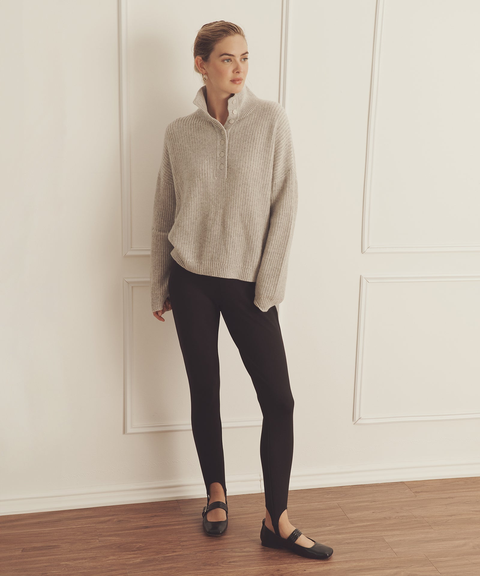 Super Luxe Cashmere Color Plaited High Neck Henley – NAADAM Super Luxe Cashmere Color Plaited High Neck Henley – NAADAM