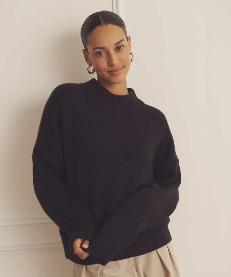 Silky Wool Mock Neck Sweater – NEIWAI