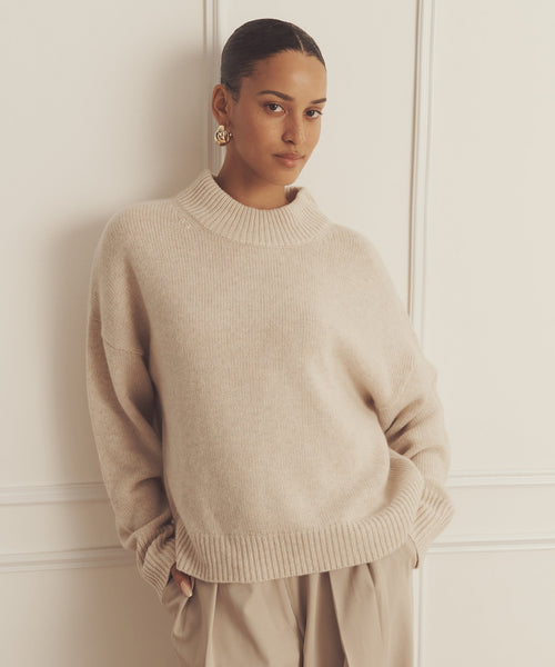 ★DNSR★ Crucial Turtleneck Beige Super_Luxe_Cashmere_Mockneck_S