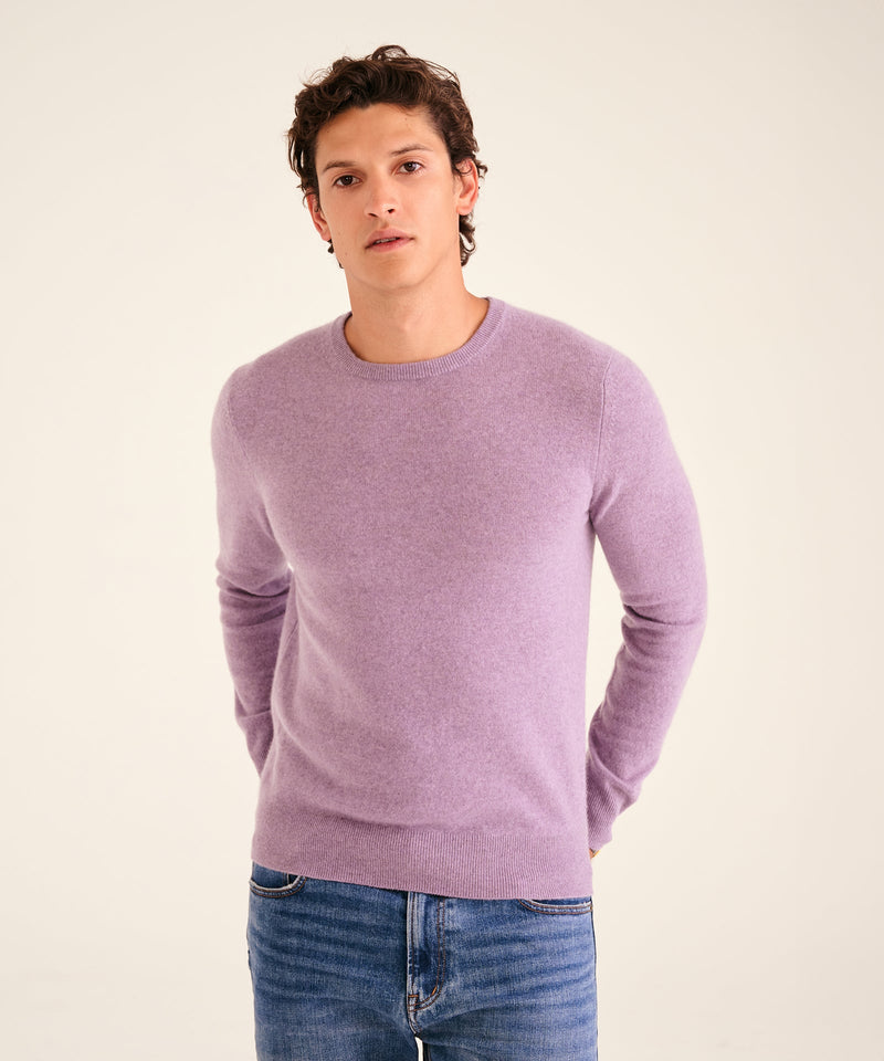 NEW Naadam 100% Cashmere Sweater Crew Neck outlet Pullover Size Medium Womens Lavender