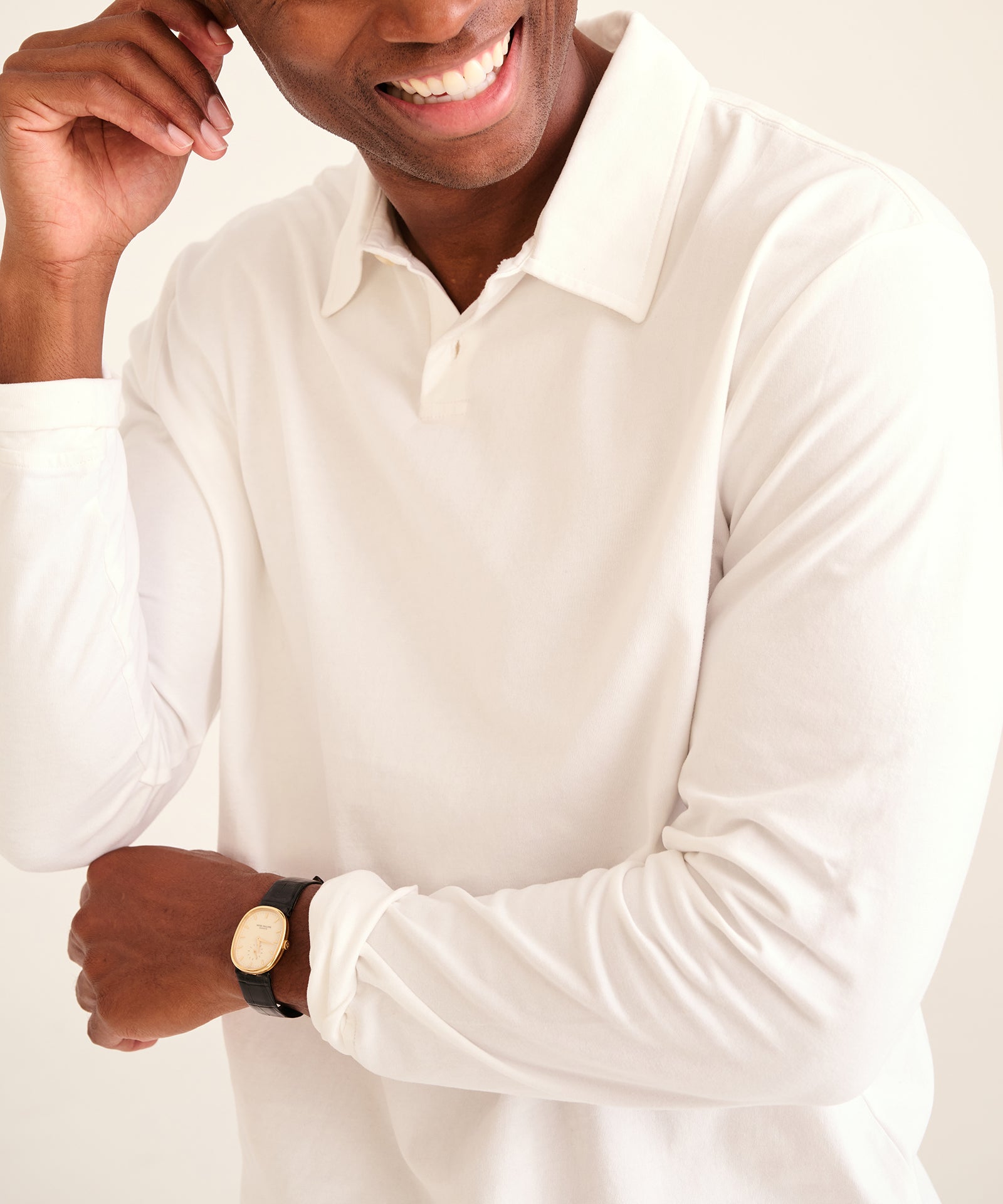 The Long Sleeve Polo Tee – NAADAM