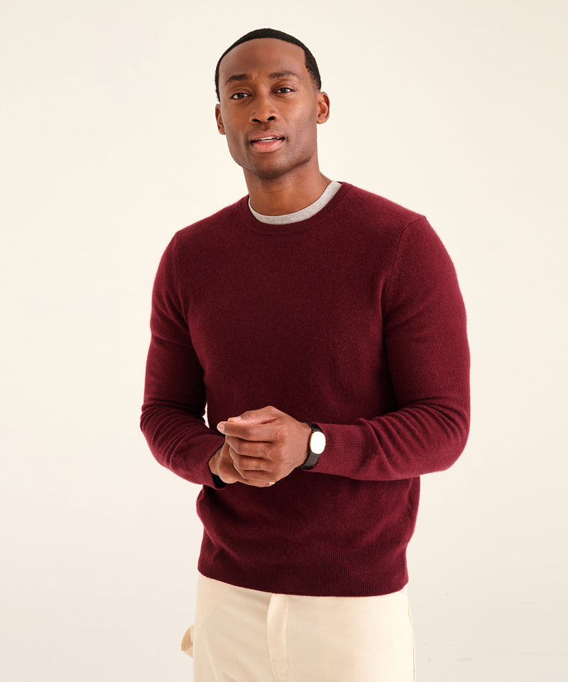 Crew Neck Sweater Best Place To Buy Cashmere Sweaters Merlot L