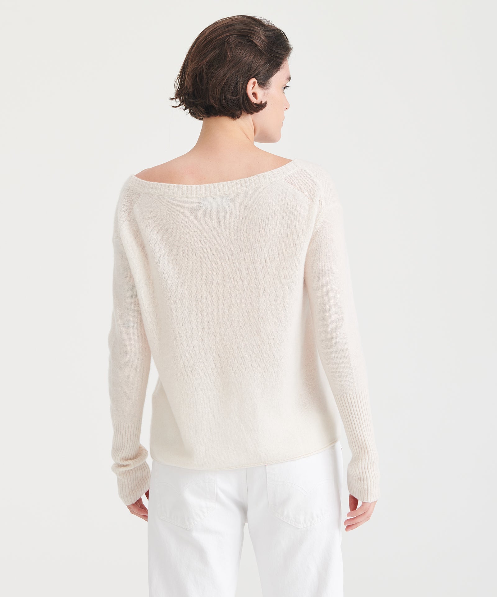 トップス SUPER FINE CASHMERE SILK KNIT BOAT NECK Auralee – Super Fine Cashmere Silk Knit Boat Neck Pullover Black