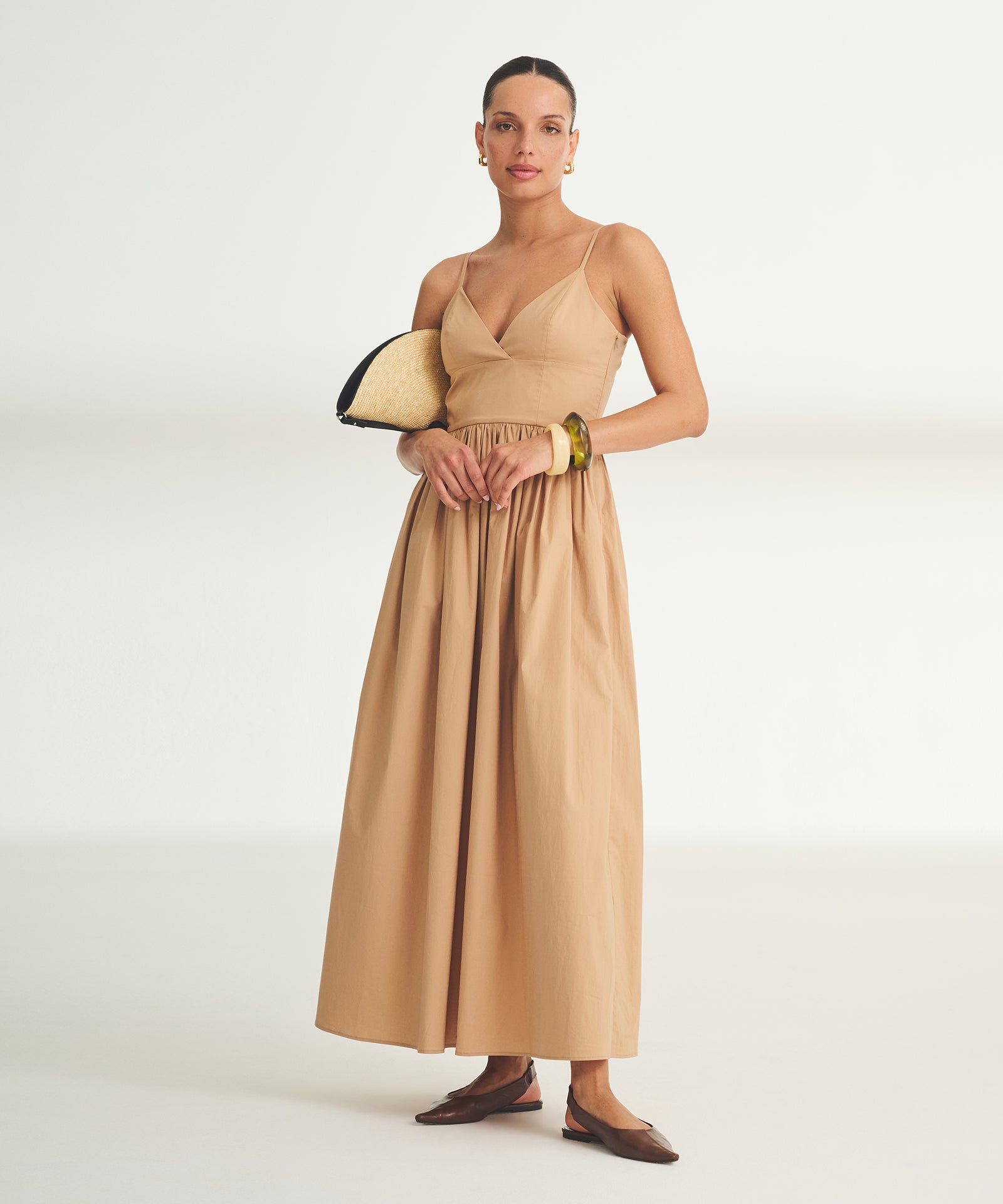 cotton slip dress NAADAM Novelty Woven in Tan open back Best Jewelry for a SID-FD1920 Chiffon Colors:Navy Blue 816