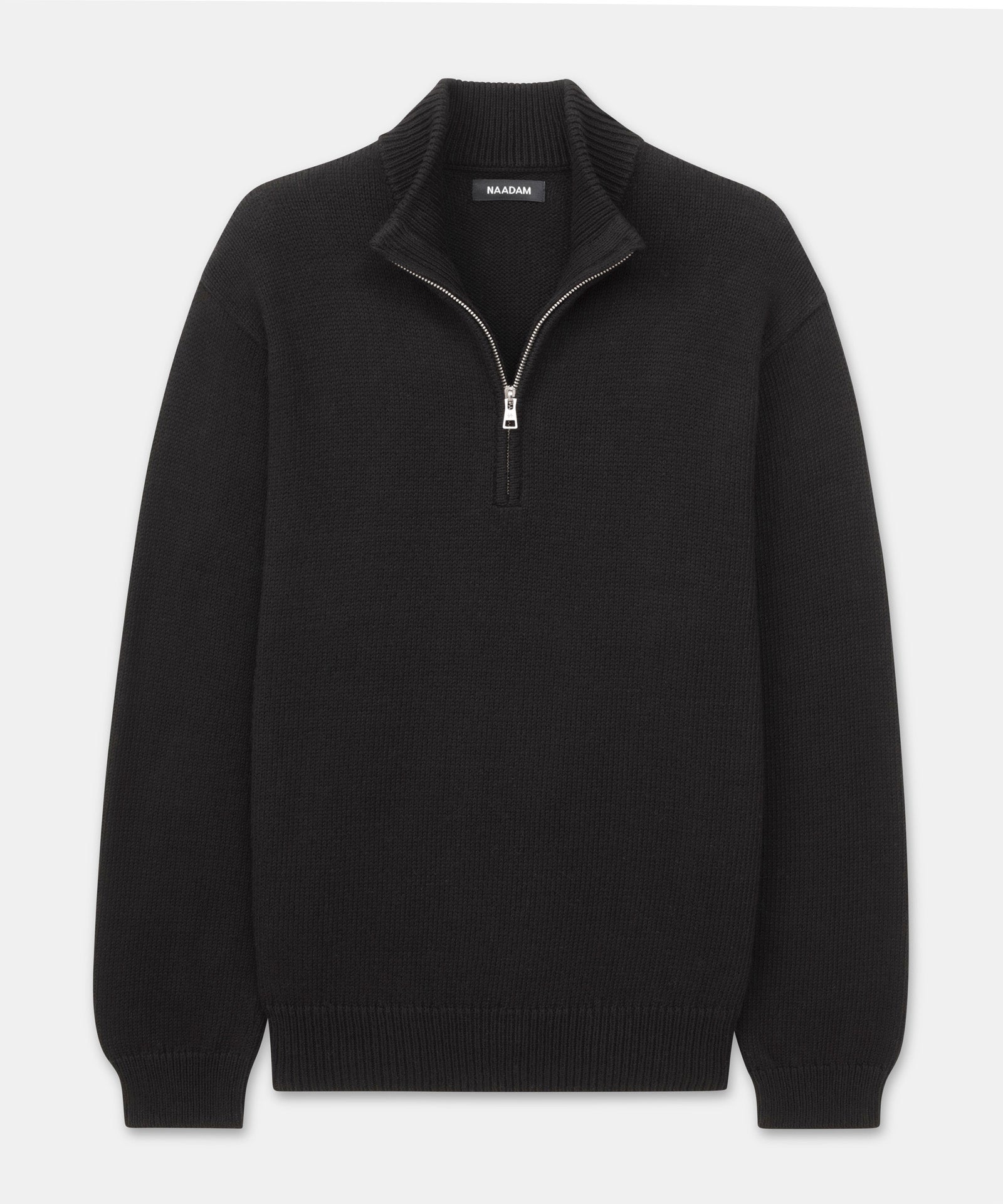 Cotton Relaxed Quarter Zip Sweater – NAADAM