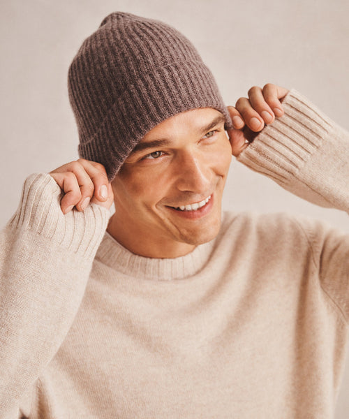 cashmere_ribbed_beanie_men_cac  display picture 1