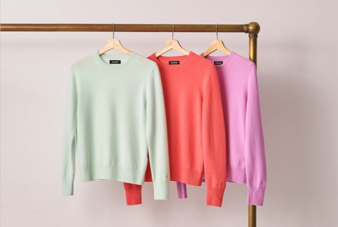 Still life of cashmere sweaters