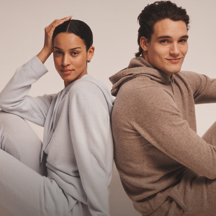 Models wearing the Off-Duty Cashmere Hoodie