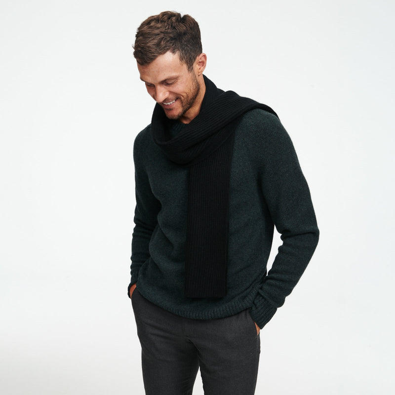 スカーフ destin FW22 CASHMERE SILK 140x200 SCARF (EMMEUNY17) A651339_SIGNATURE_RIBBED_CASHM