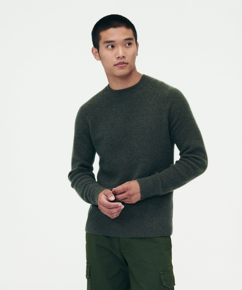 バ*助様 【STUSSY】WAFFLE KNIT CASHMERE CREW Stussy Waffle Knit Cashmere Crew Black Men's - FW24 - US