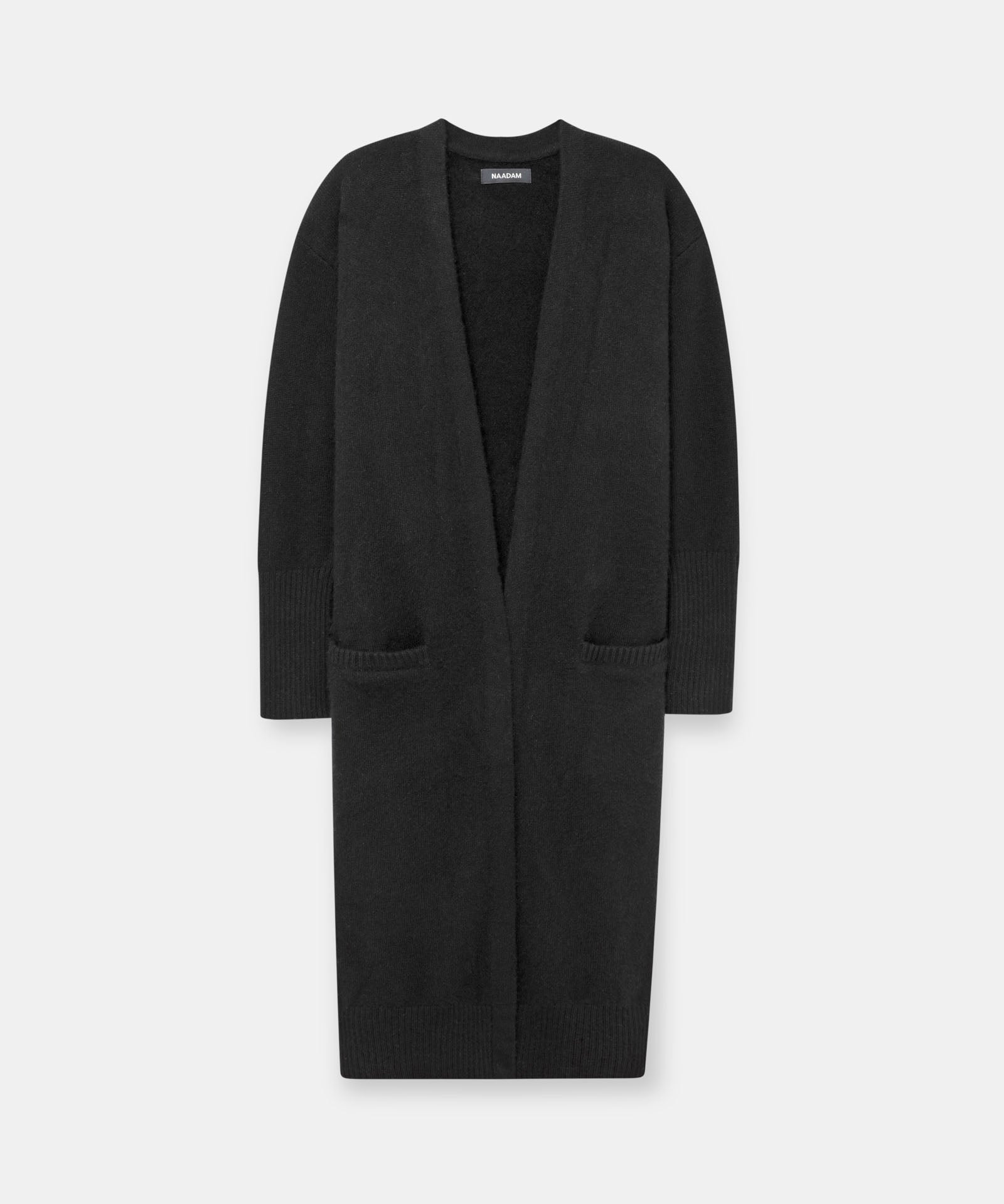 NAADAM Luxe Cashmere Duster Cardigan in Black - XXS