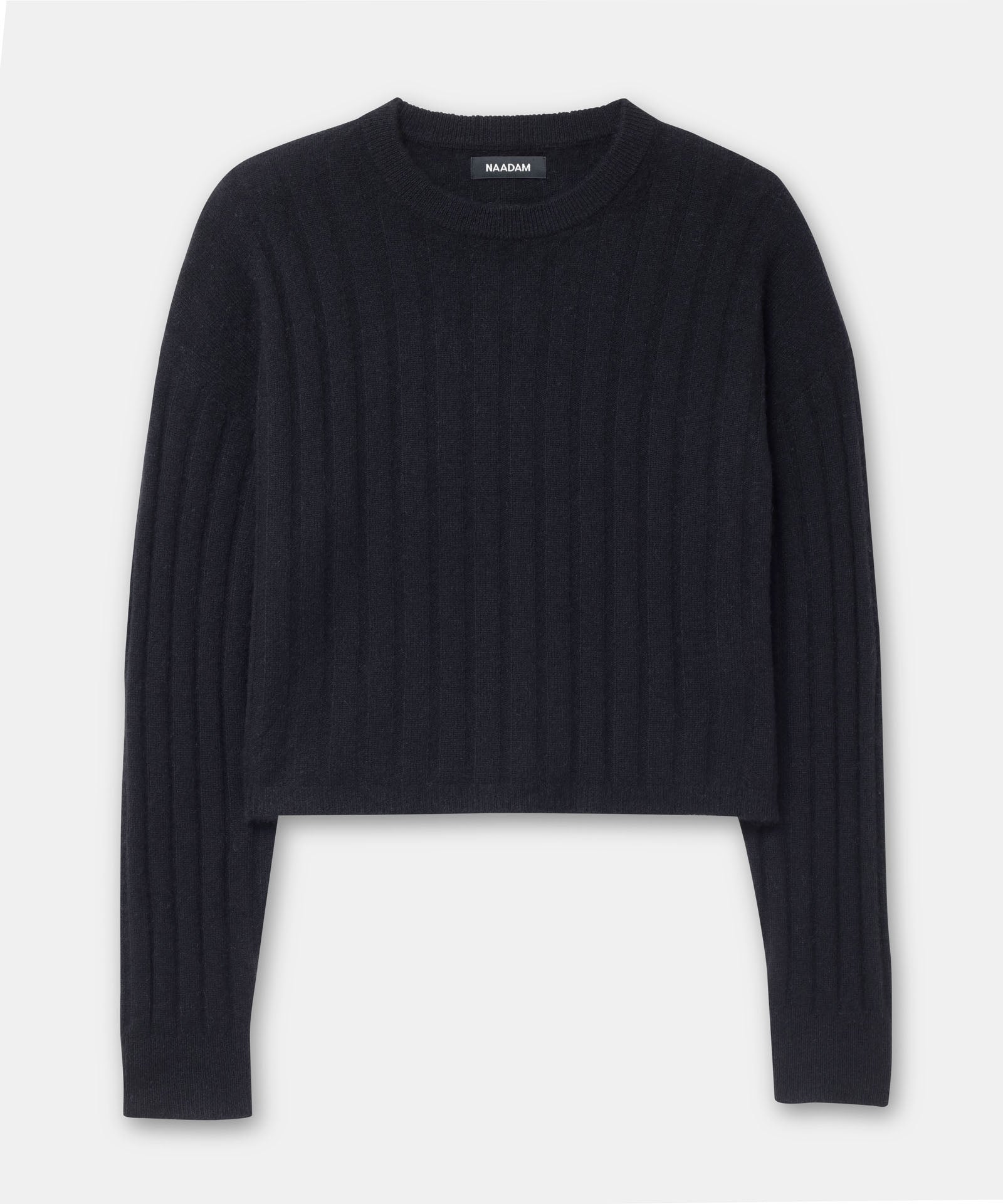 Lightweight Cashmere Ribbed Cropped Sweater – NAADAM