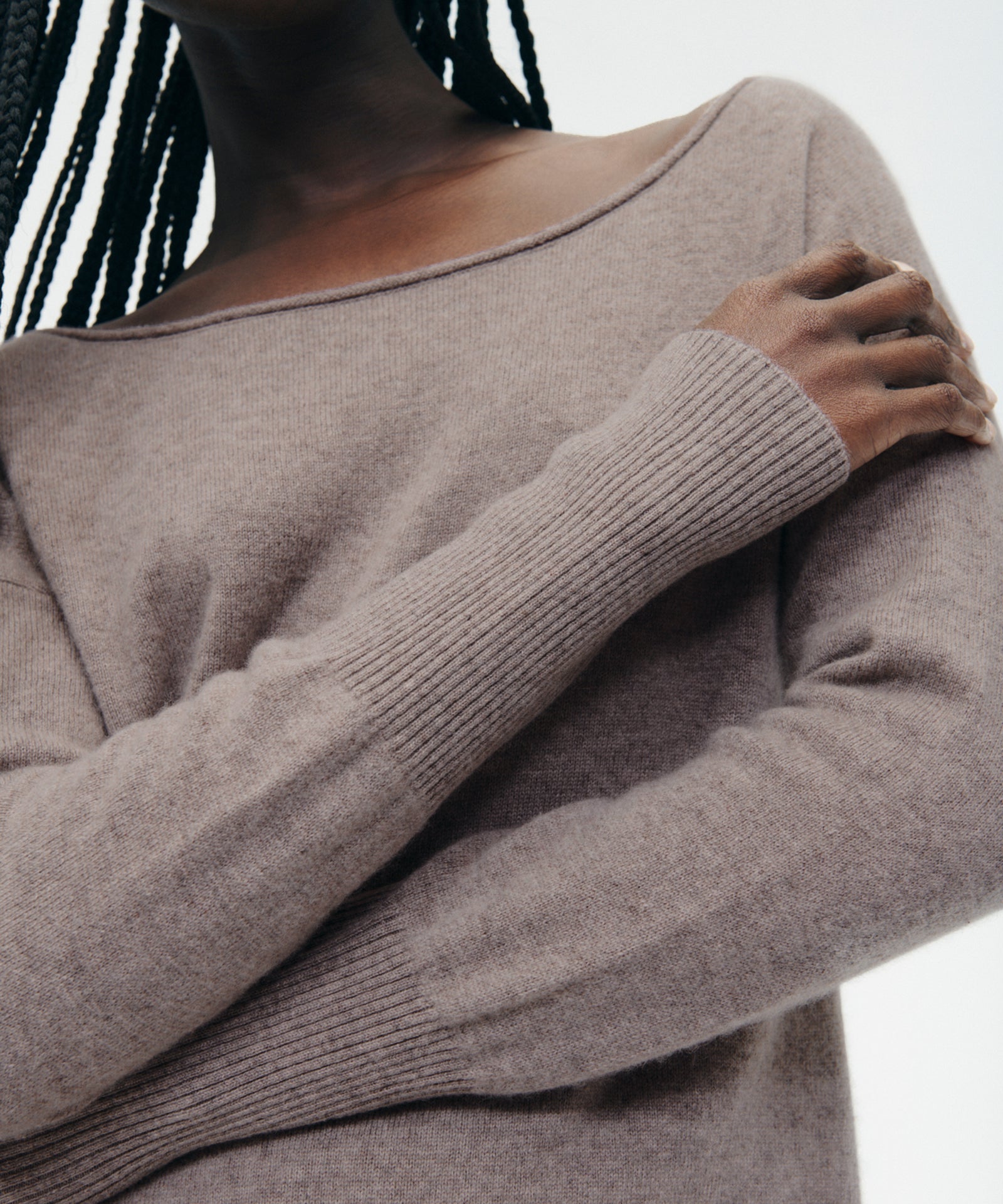 cashmere mini sweater dress Cashmere Boatneck Mini Sweater Dress – NAADAM
