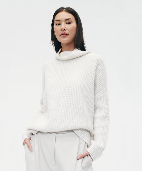 Cashmere ribbed on sale turtleneck